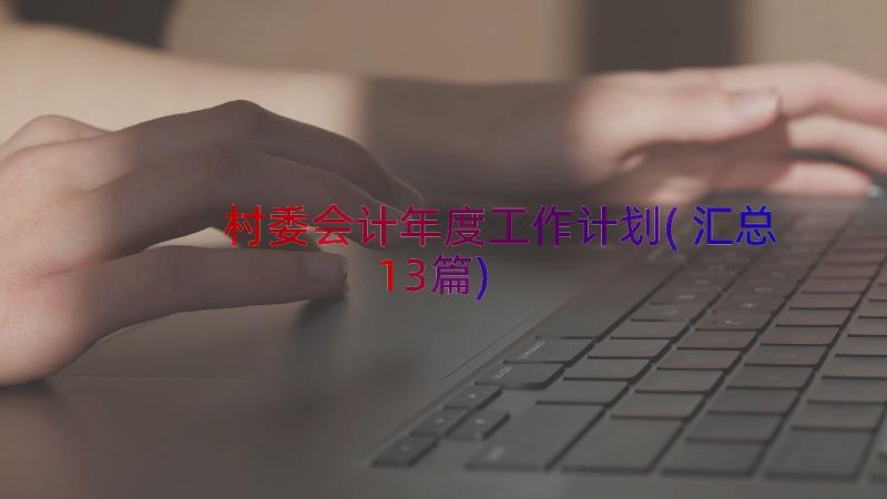 村委会计年度工作计划(汇总13篇)