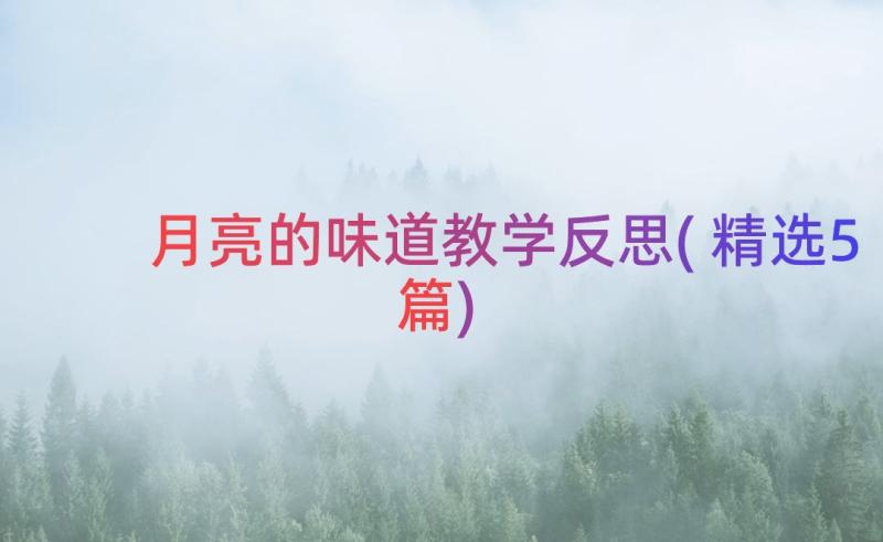 月亮的味道教学反思(精选5篇)