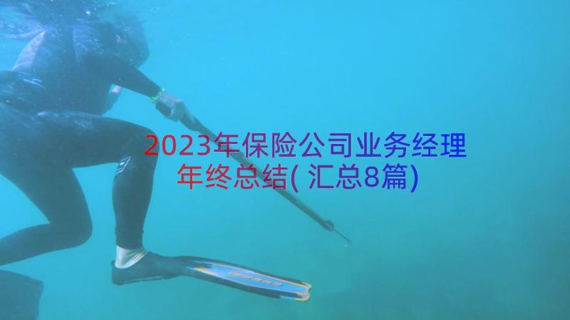 2023年保险公司业务经理年终总结(汇总8篇)