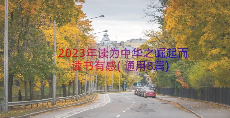 2023年读为中华之崛起而读书有感(通用8篇)