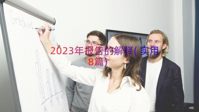 2023年报告的解释(实用8篇)