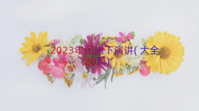 2023年国旗下演讲(大全20篇)