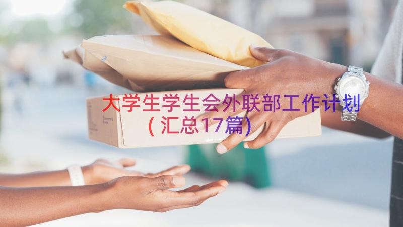 大学生学生会外联部工作计划(汇总17篇)