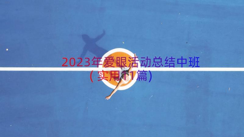 2023年爱眼活动总结中班(实用11篇)