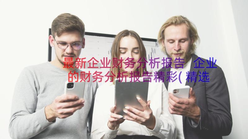 最新企业财务分析报告 企业的财务分析报告精彩(精选8篇)