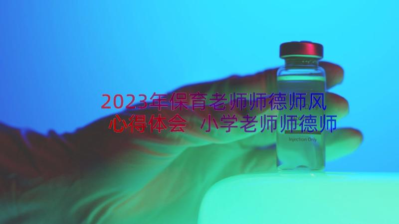 2023年保育老师师德师风心得体会 小学老师师德师风心得体会(大全17篇)