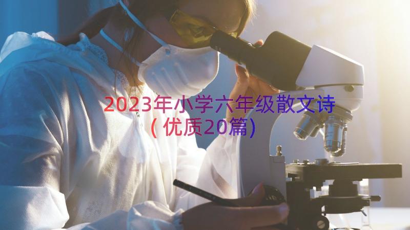 2023年小学六年级散文诗(优质20篇)