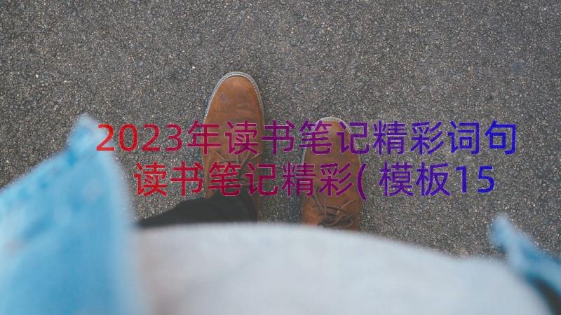 2023年读书笔记精彩词句 读书笔记精彩(模板15篇)