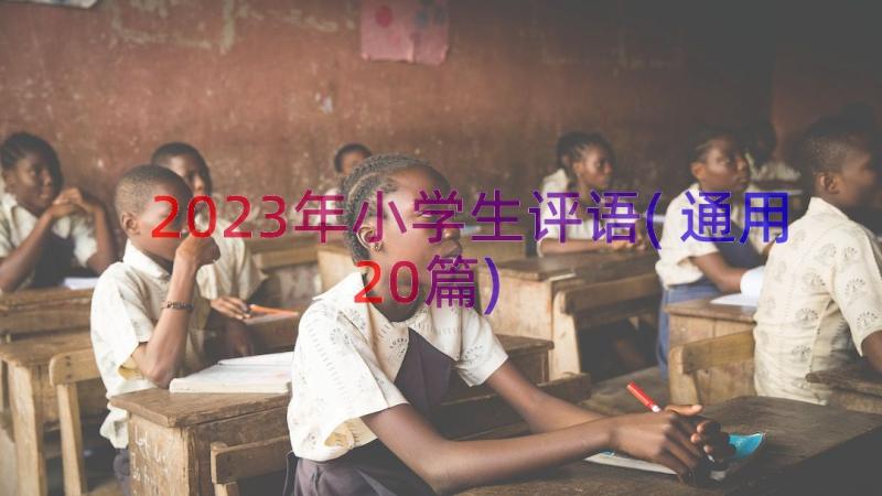 2023年小学生评语(通用20篇)