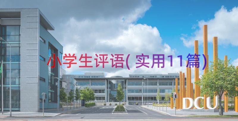 小学生评语(实用11篇)