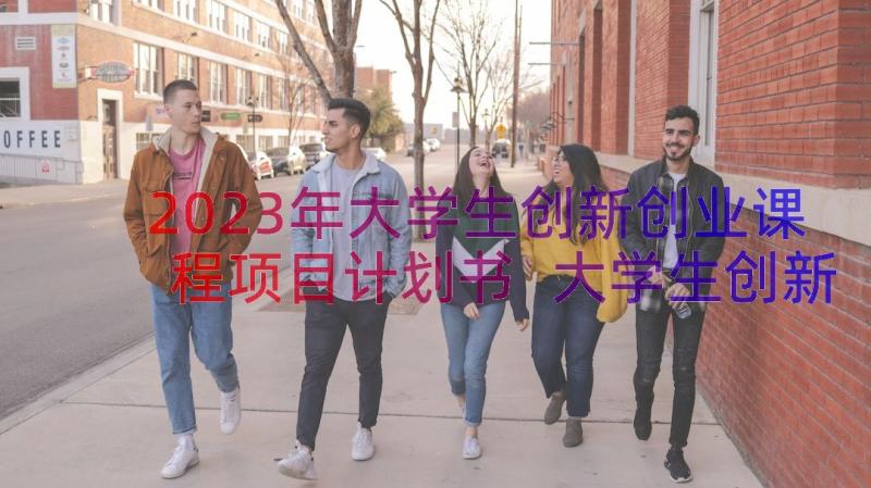 2023年大学生创新创业课程项目计划书 大学生创新创业项目计划书(优秀9篇)