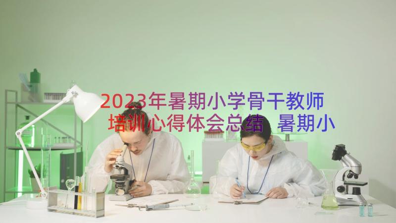 2023年暑期小学骨干教师培训心得体会总结 暑期小学骨干教师培训心得体会(大全9篇)