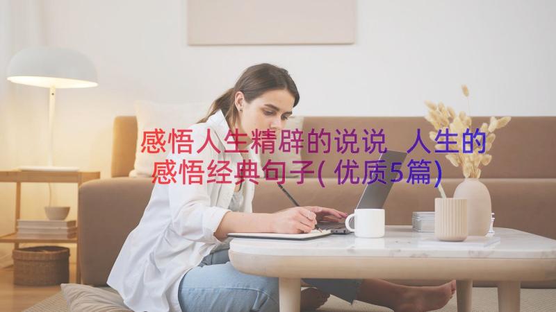 感悟人生精辟的说说 人生的感悟经典句子(优质5篇)