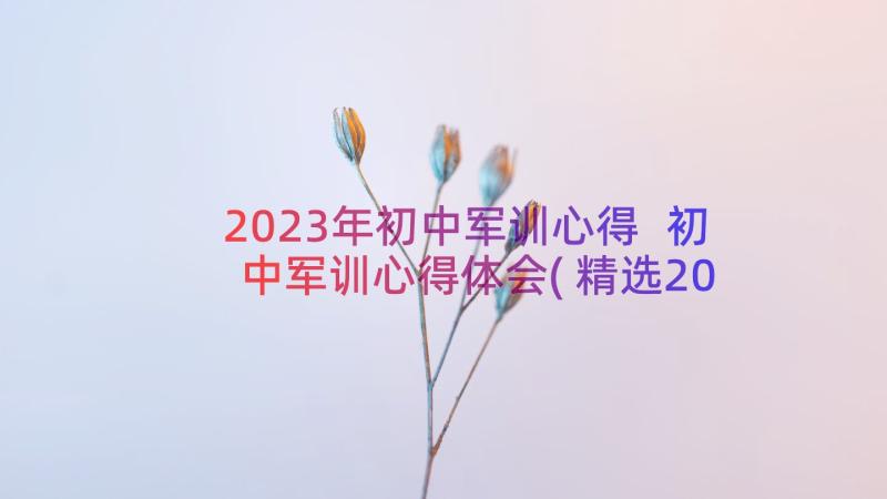 2023年初中军训心得 初中军训心得体会(精选20篇)