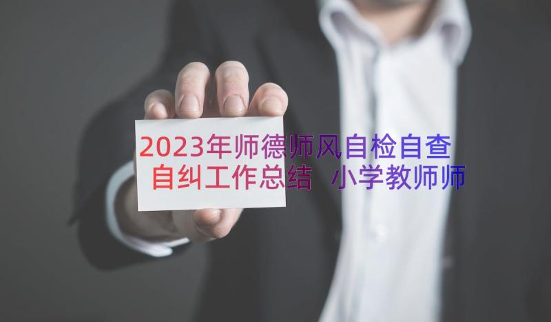 2023年师德师风自检自查自纠工作总结 小学教师师德师风自检自查报告(大全13篇)