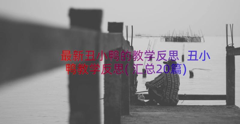 最新丑小鸭的教学反思 丑小鸭教学反思(汇总20篇)