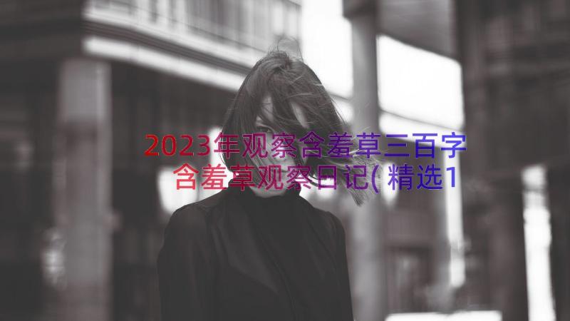 2023年观察含羞草三百字 含羞草观察日记(精选15篇)