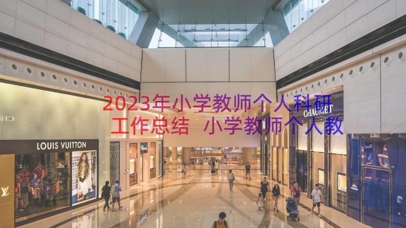 2023年小学教师个人科研工作总结 小学教师个人教育科研工作总结(汇总8篇)