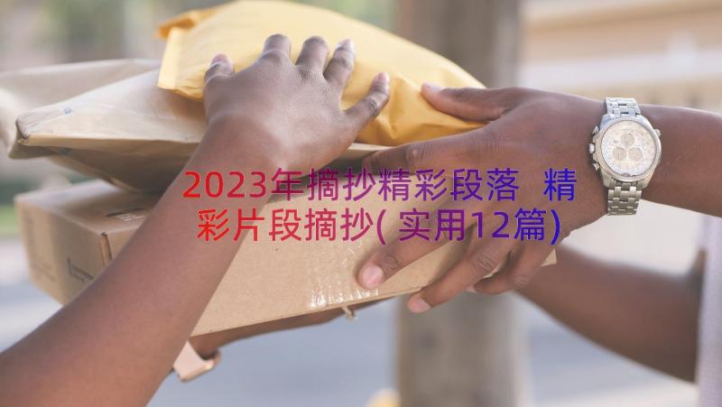 2023年摘抄精彩段落 精彩片段摘抄(实用12篇)