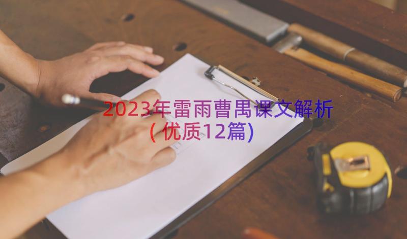 2023年雷雨曹禺课文解析(优质12篇)