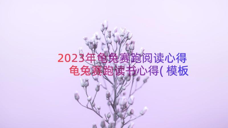 2023年龟兔赛跑阅读心得 龟兔赛跑读书心得(模板8篇)