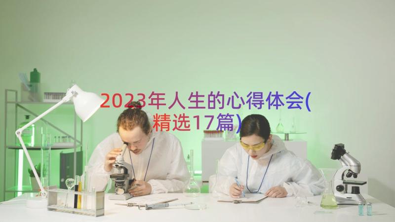 2023年人生的心得体会(精选17篇)