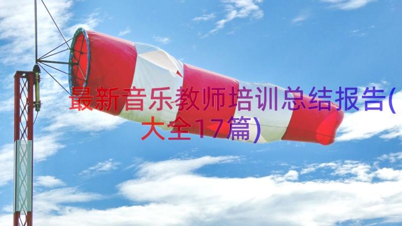 最新音乐教师培训总结报告(大全17篇)