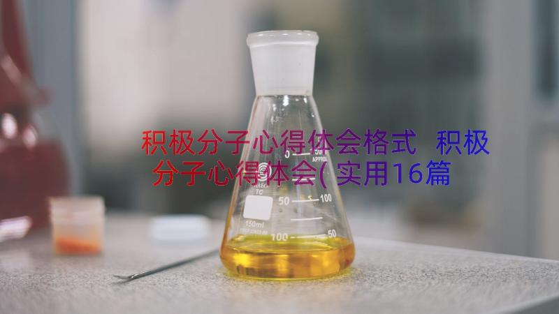 积极分子心得体会格式 积极分子心得体会(实用16篇)