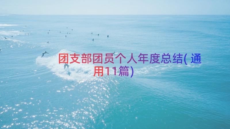 团支部团员个人年度总结(通用11篇)