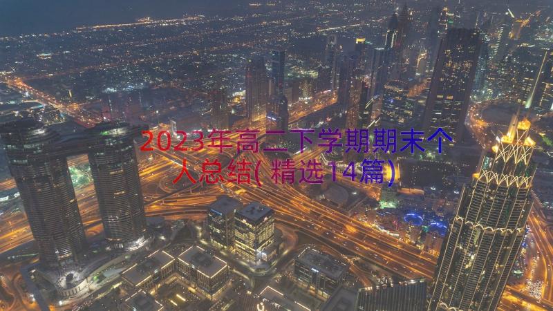 2023年高二下学期期末个人总结(精选14篇)