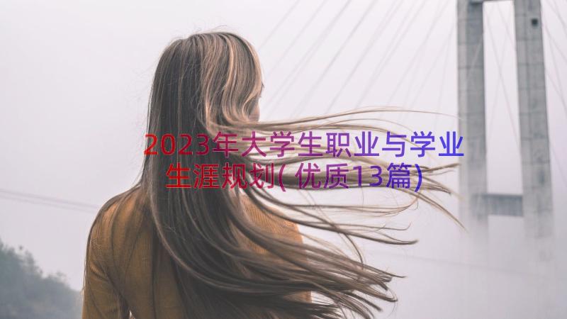 2023年大学生职业与学业生涯规划(优质13篇)