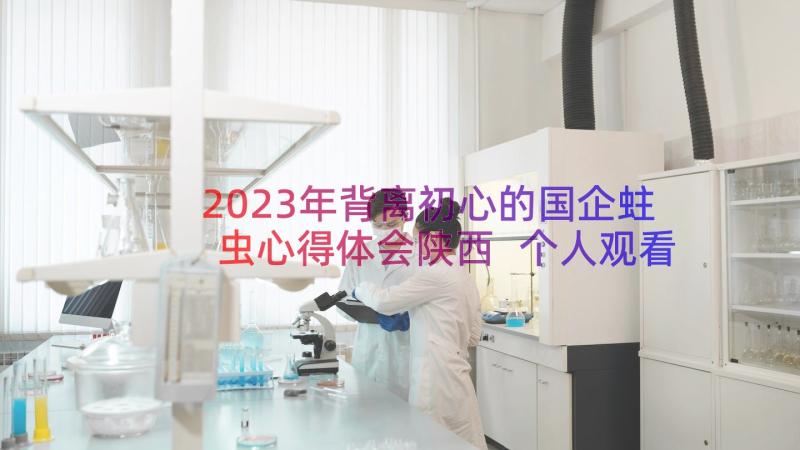 2023年背离初心的国企蛀虫心得体会陕西 个人观看背离初心的国企蛀虫心得体会(大全8篇)