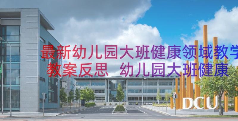 最新幼儿园大班健康领域教学教案反思 幼儿园大班健康领域课教案(优秀15篇)