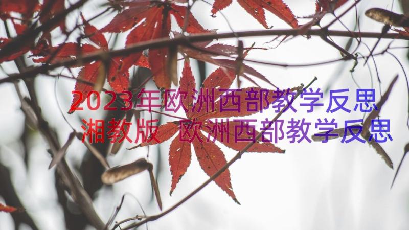 2023年欧洲西部教学反思湘教版 欧洲西部教学反思(通用8篇)