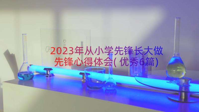 2023年从小学先锋长大做先锋心得体会(优秀6篇)