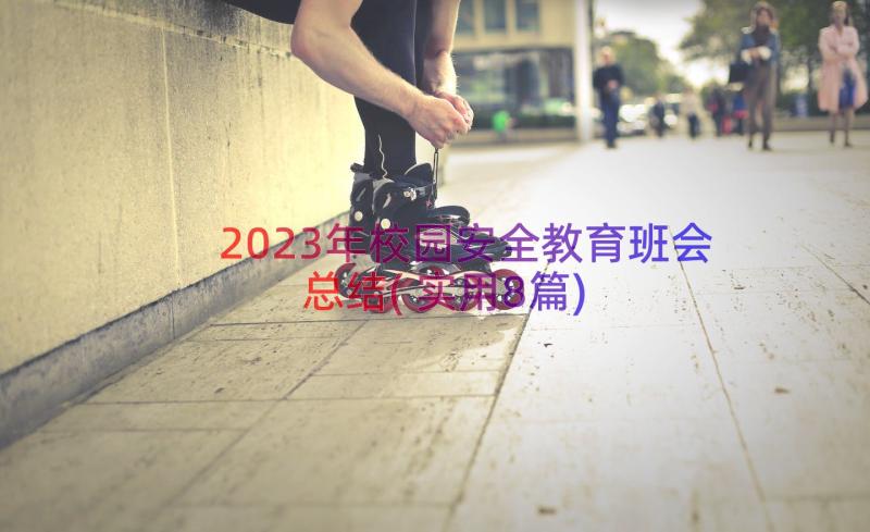 2023年校园安全教育班会总结(实用8篇)