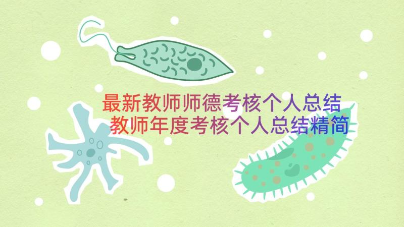 最新教师师德考核个人总结 教师年度考核个人总结精简版(大全10篇)