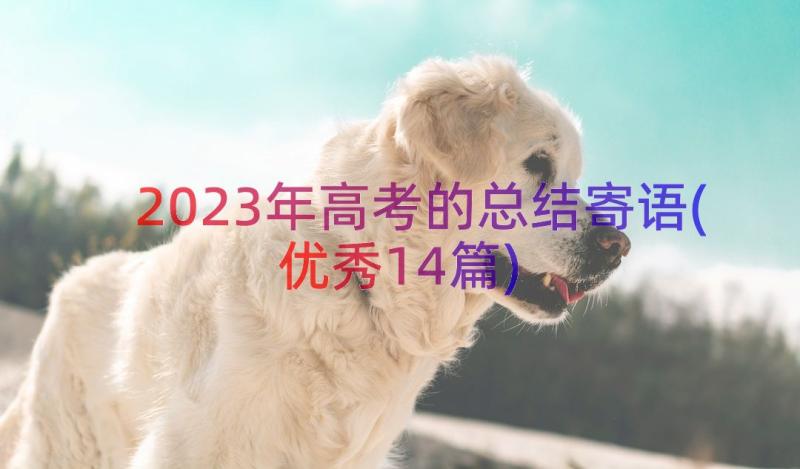 2023年高考的总结寄语(优秀14篇)