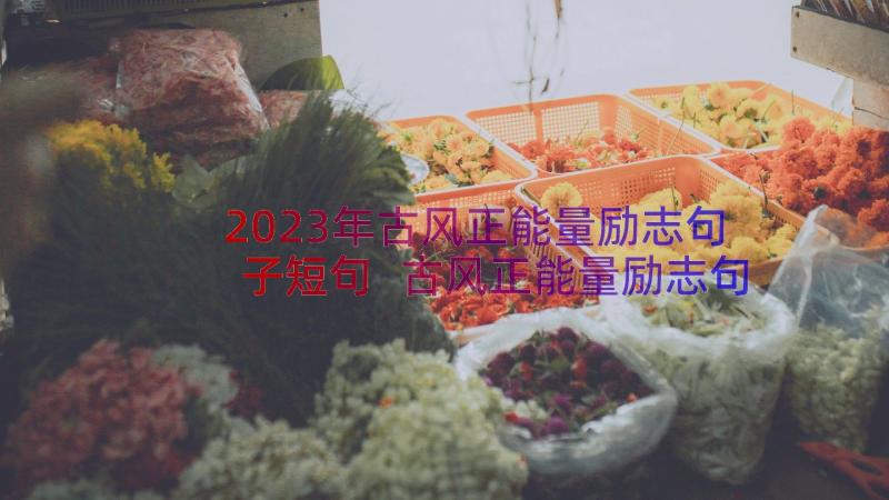 2023年古风正能量励志句子短句 古风正能量励志句子(大全5篇)