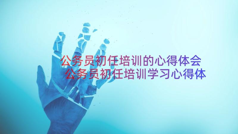 公务员初任培训的心得体会 公务员初任培训学习心得体会(优质13篇)