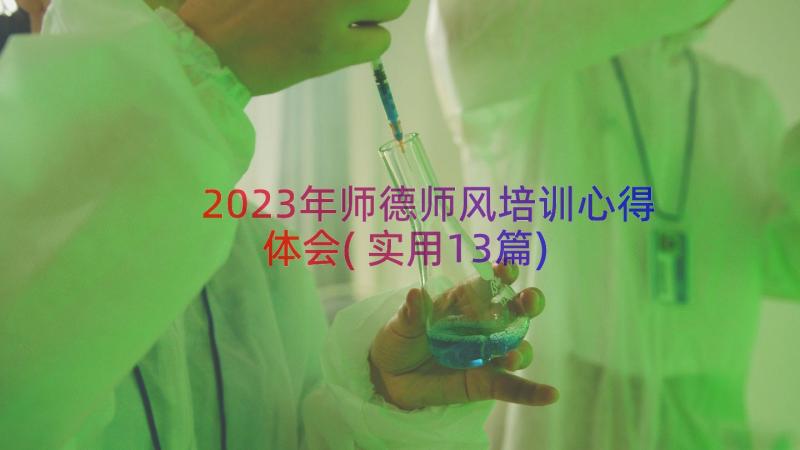 2023年师德师风培训心得体会(实用13篇)