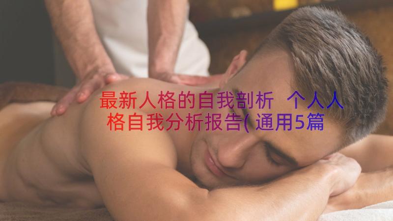 最新人格的自我剖析 个人人格自我分析报告(通用5篇)