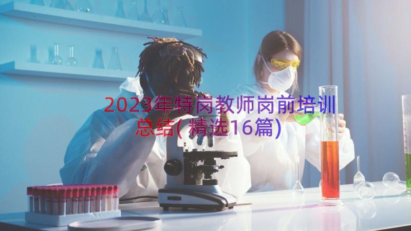 2023年特岗教师岗前培训总结(精选16篇)