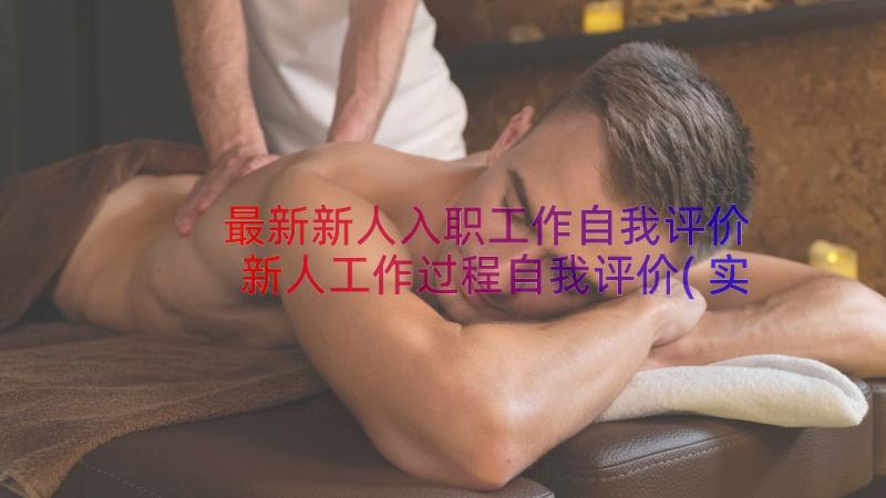 最新新人入职工作自我评价 新人工作过程自我评价(实用8篇)