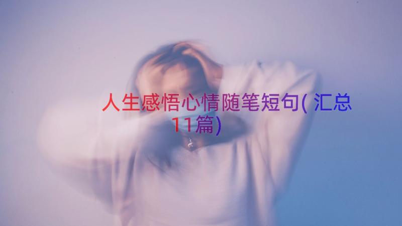 人生感悟心情随笔短句(汇总11篇)