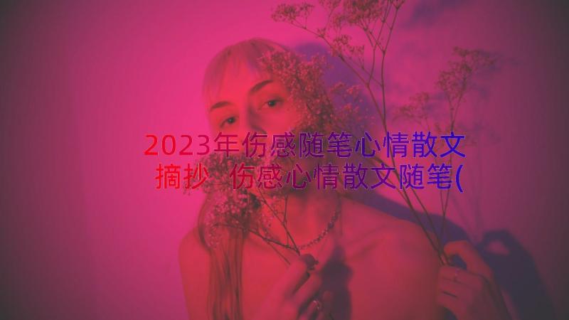 2023年伤感随笔心情散文摘抄 伤感心情散文随笔(精选8篇)