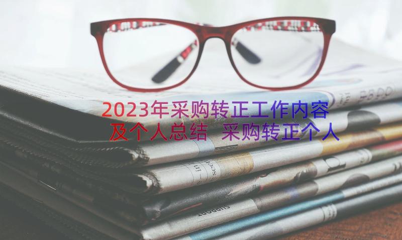 2023年采购转正工作内容及个人总结 采购转正个人工作总结(实用16篇)