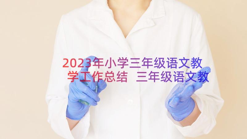 2023年小学三年级语文教学工作总结 三年级语文教学工作总结(大全20篇)