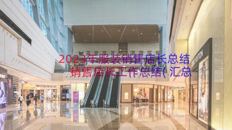 2023年服装销售店长总结 销售店长工作总结(汇总5篇)