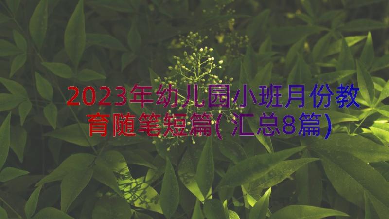 2023年幼儿园小班月份教育随笔短篇(汇总8篇)